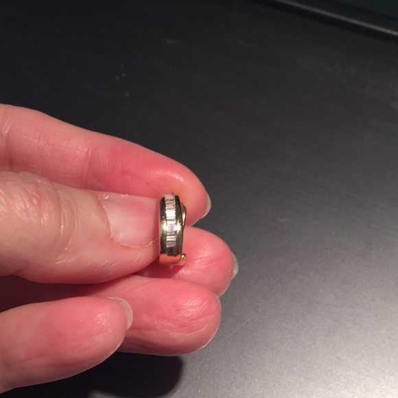 14k gold Diamond earrings great xmass gift - Picture 4 of 7